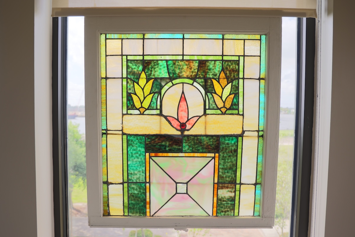 Stained glass panel